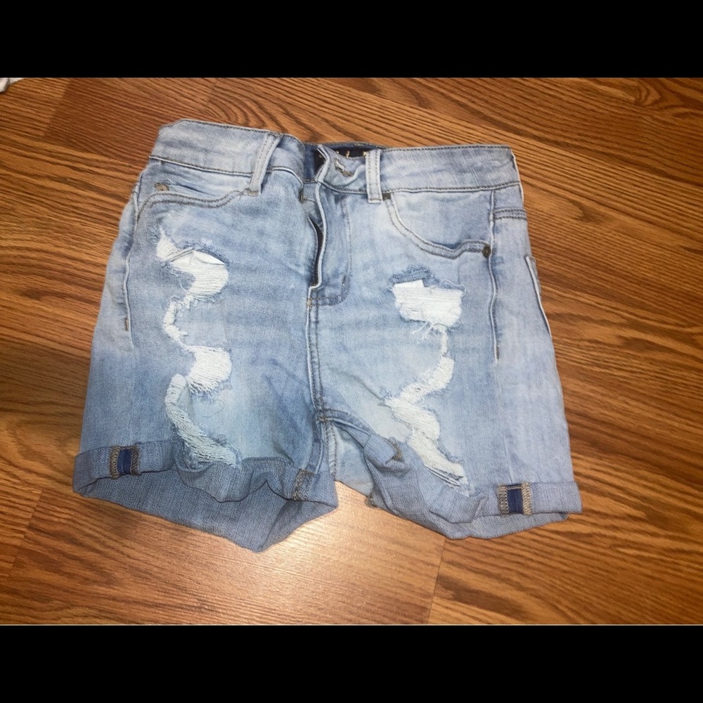 Distressed Jean Shorts